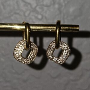 Elegant Gold and Silver Hoop Earrings